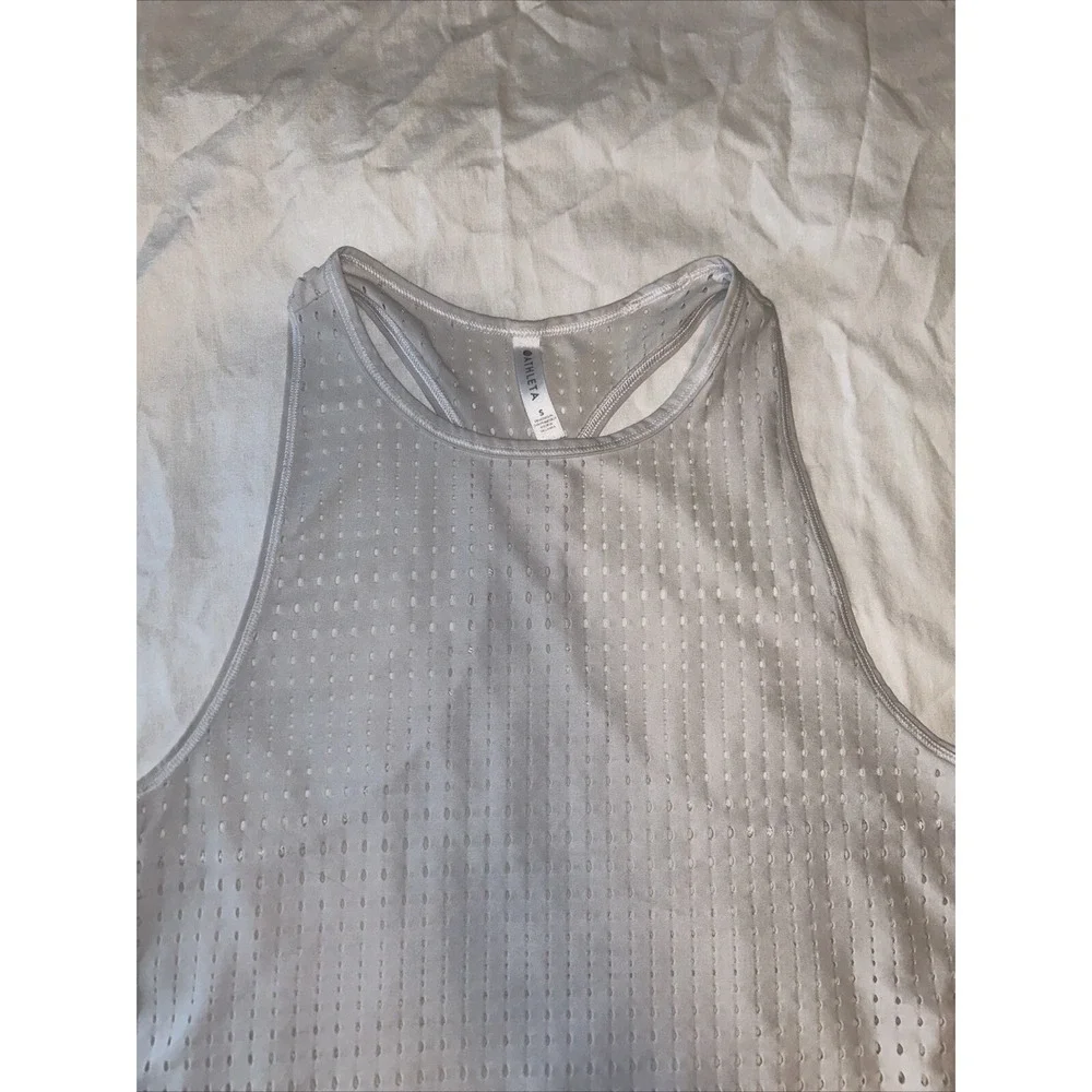 Athleta tank women's size small gray racer back - Picture 7 of 15